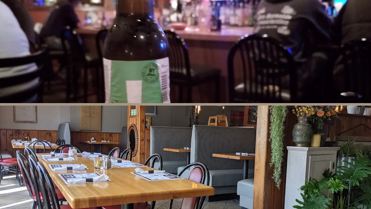 Comfort food setting with simple table service