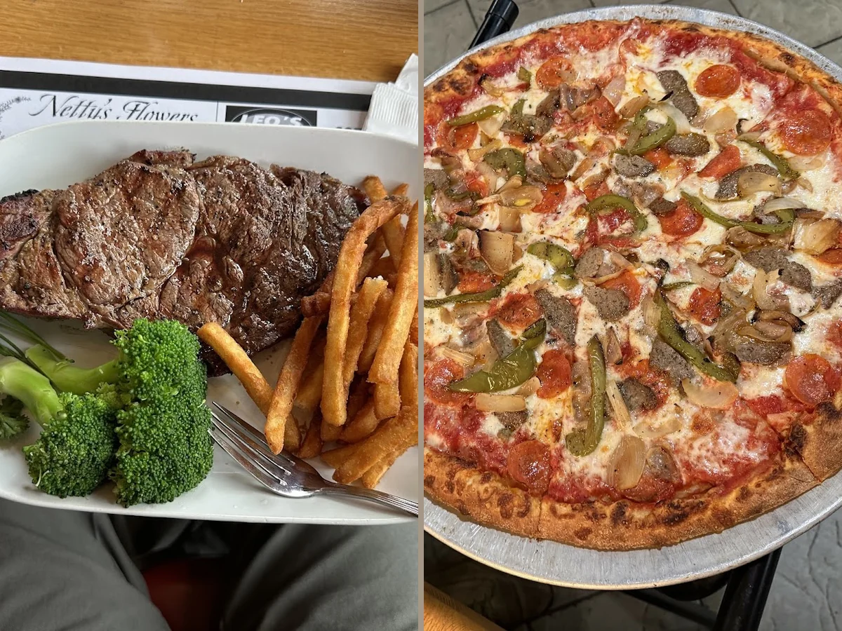 Comfort food setting with simple table service